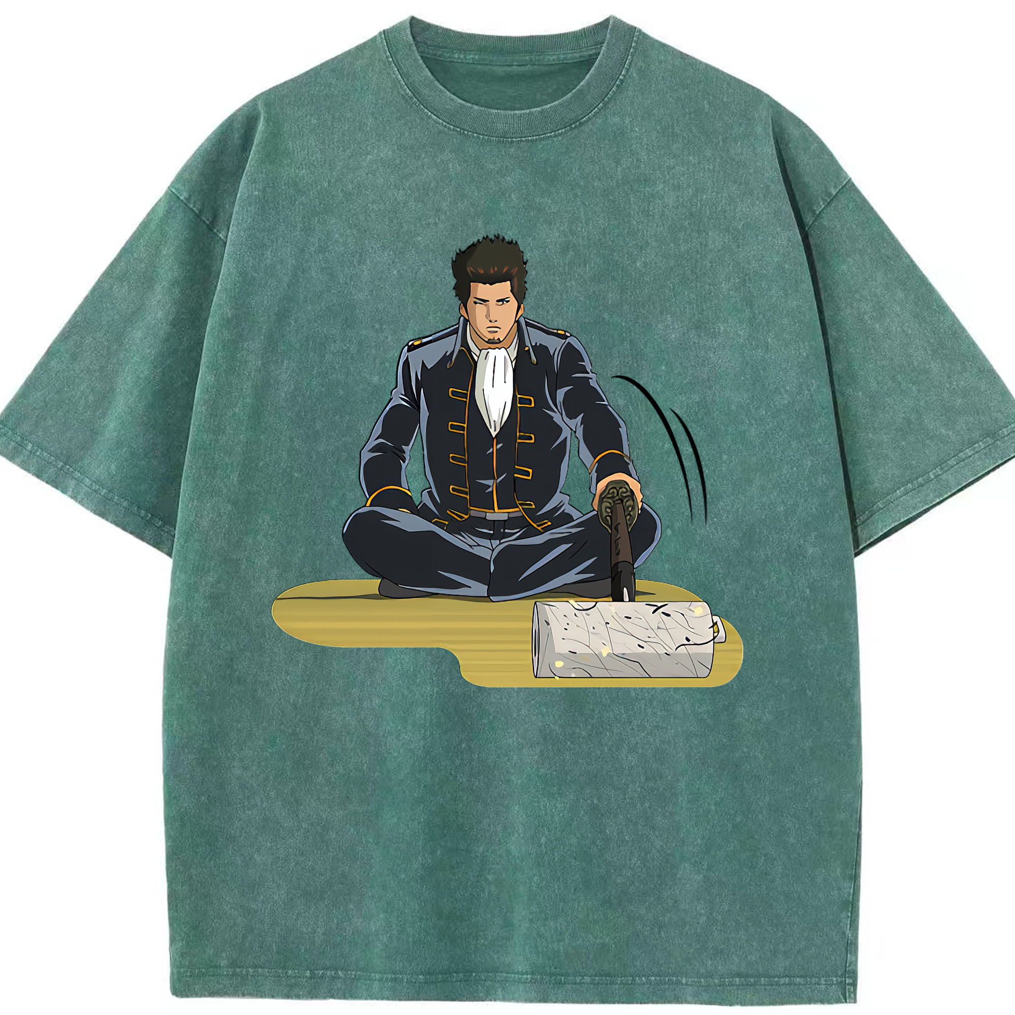 （画像用） ぎんたま 坂田銀時（さかたぎんとき） 神楽 志村新八（しむら しんぱち） GINTAMA Sakata Gintoki Kagura Shimura Shinpachi 綿100% ヴィンテージ風 半袖Tシャツ（フロントプリント）